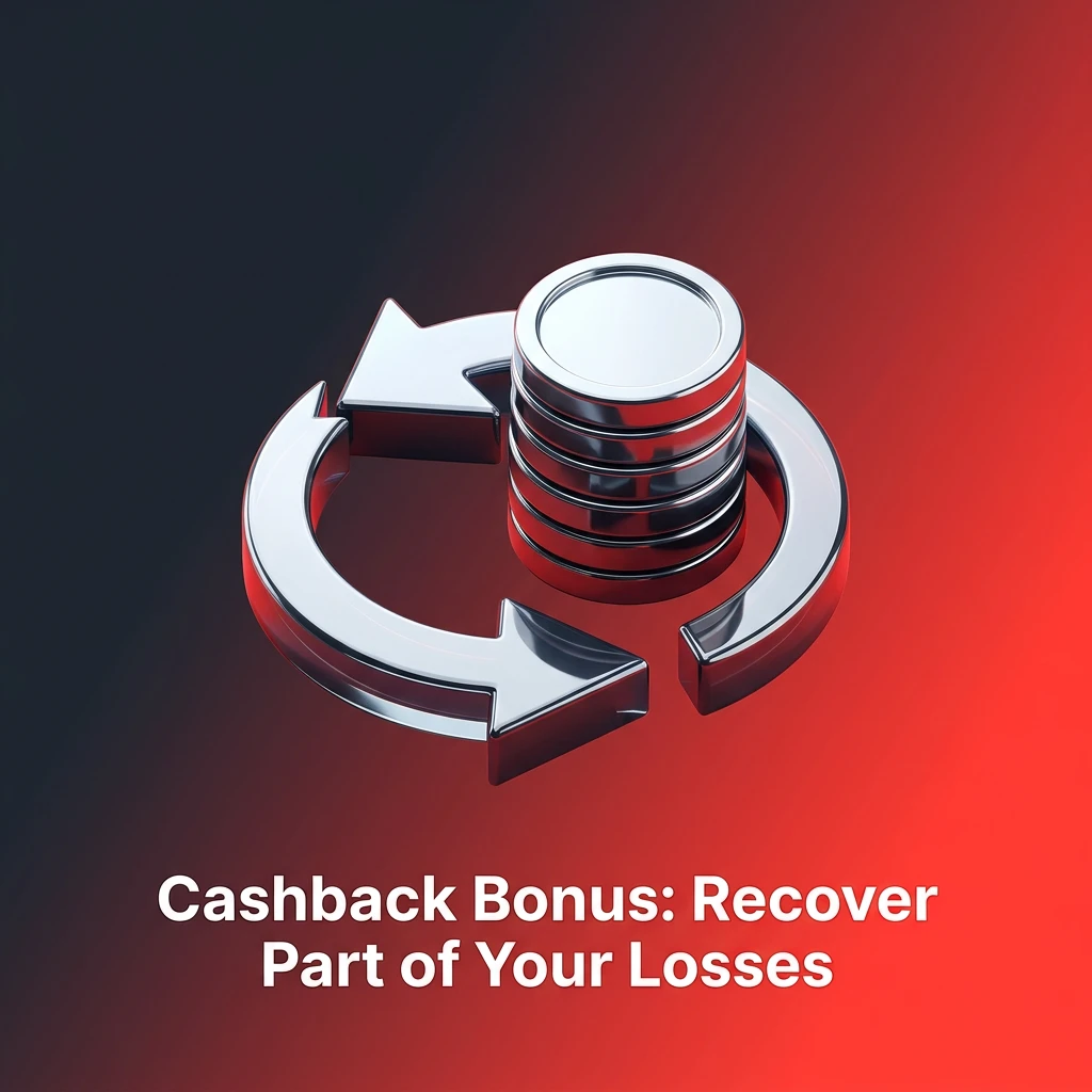 Casino cashback bonus returning percentage of player losses, giving a second chance to play without starting from zero