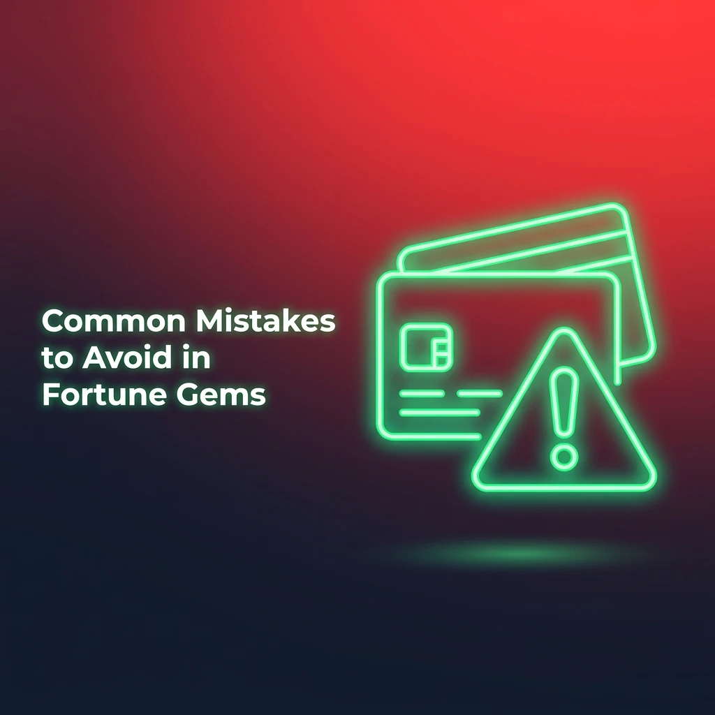 Checklist of common Fortune Gems slot mistakes including chasing losses, skipping paytable, and ignoring bet limits