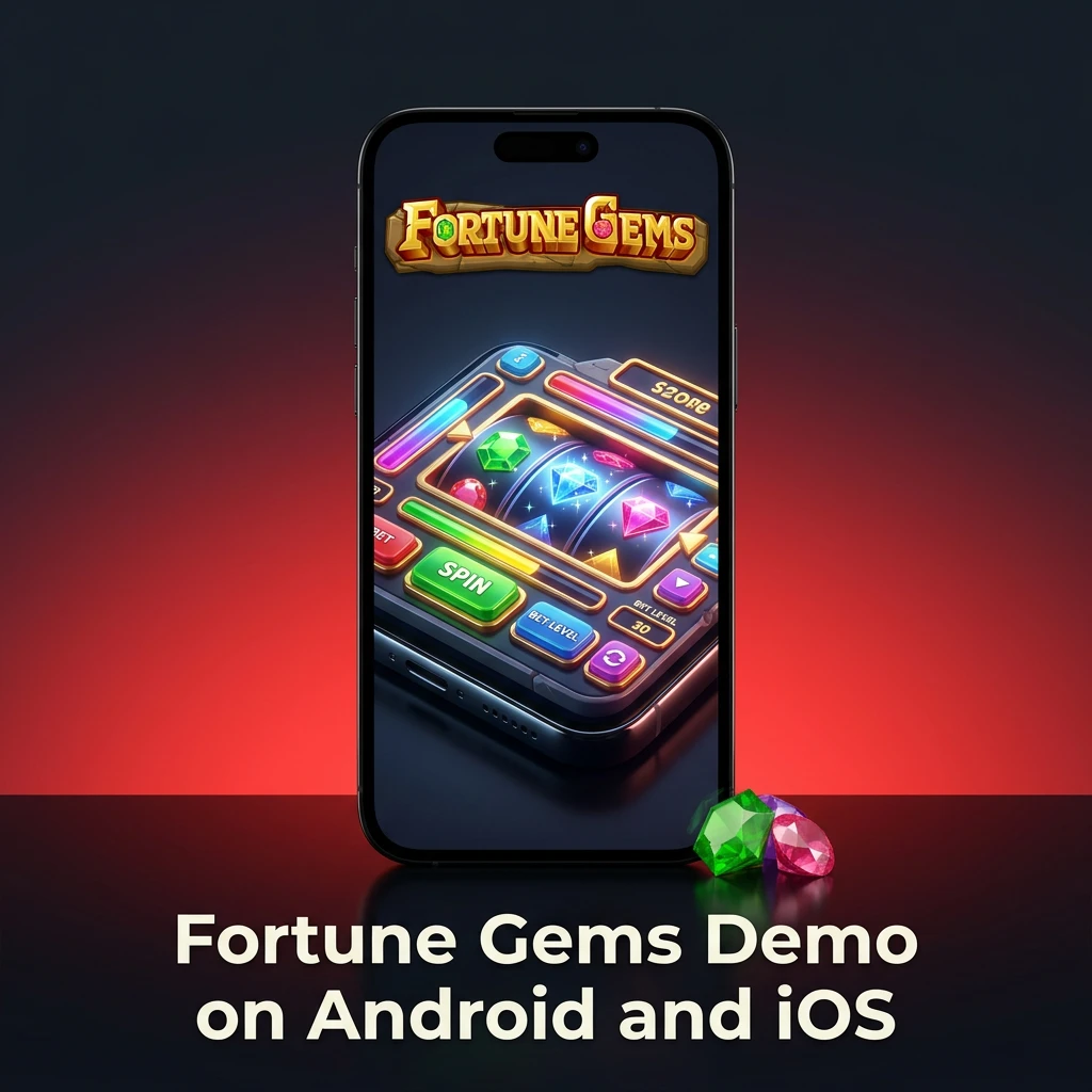 Fortune Gems demo game running on Android and iOS mobile devices via casino app or browser