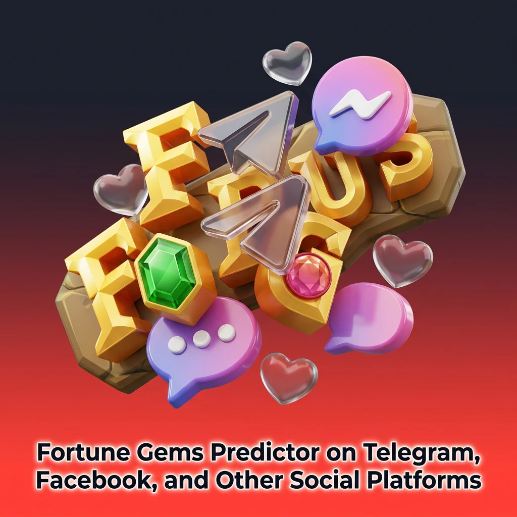 Social media scam warning showing fake Fortune Gems prediction channels on Telegram, Facebook, and YouTube
