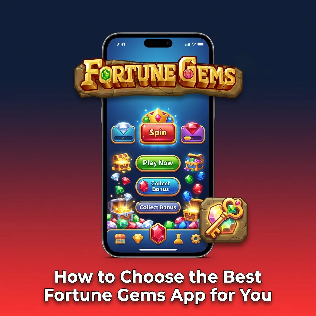 Checklist of key factors for choosing the best Fortune Gems casino app, including bonuses, payments, and security tips.