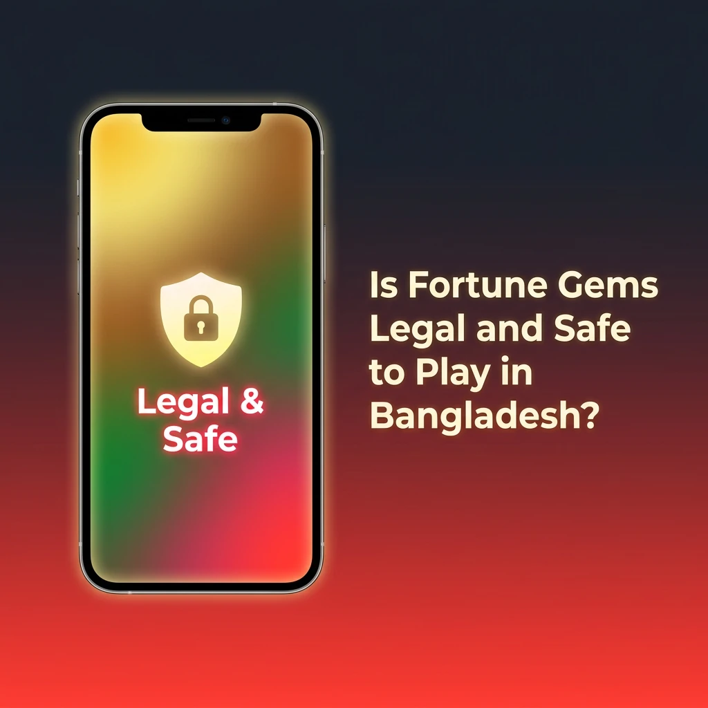 Colorful Fortune Gems slot game interface showing secure licensed casino platform with SSL encryption badge