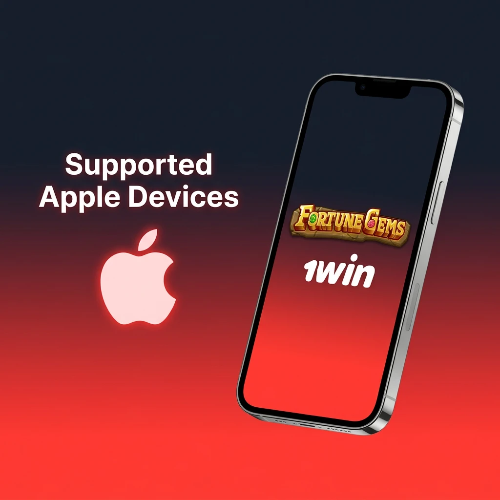 Apple devices compatible with 1win app: iPhones SE to 16 Pro and iPads running iOS 12 or later.