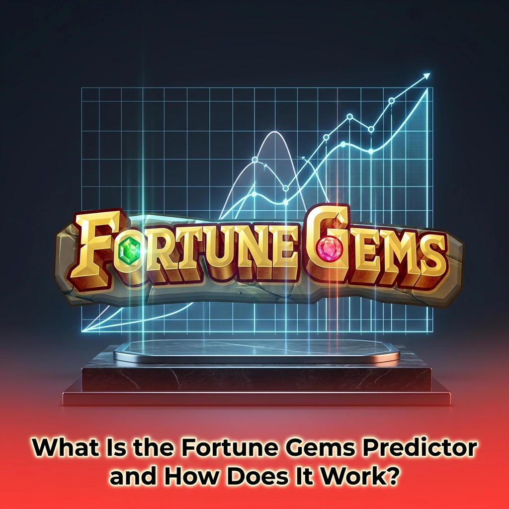 Fortune Gems Predictor software interface showing algorithm-based slot outcome analysis and betting tips for online casino players