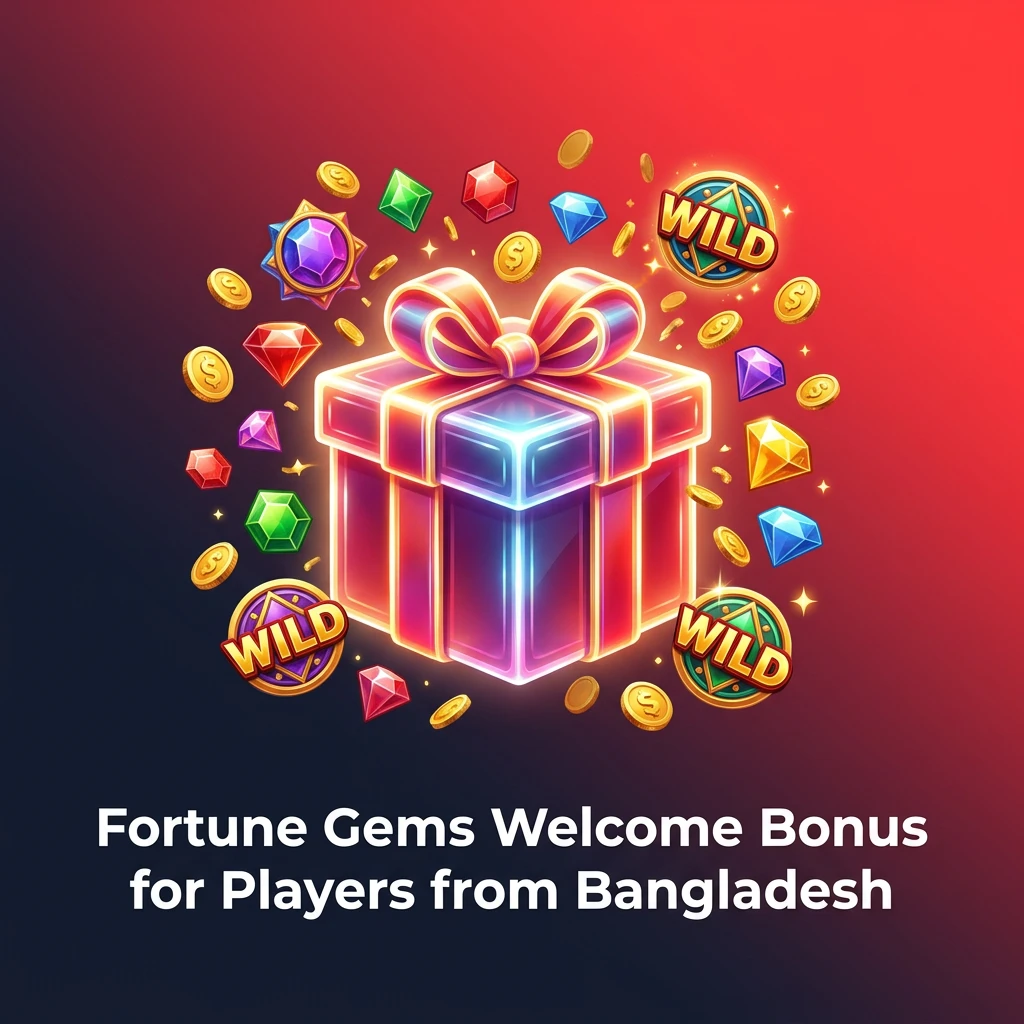 Bhaggo 100% welcome bonus up to ৳10,000 for Fortune Gems with 30x wagering and ৳500 minimum deposit