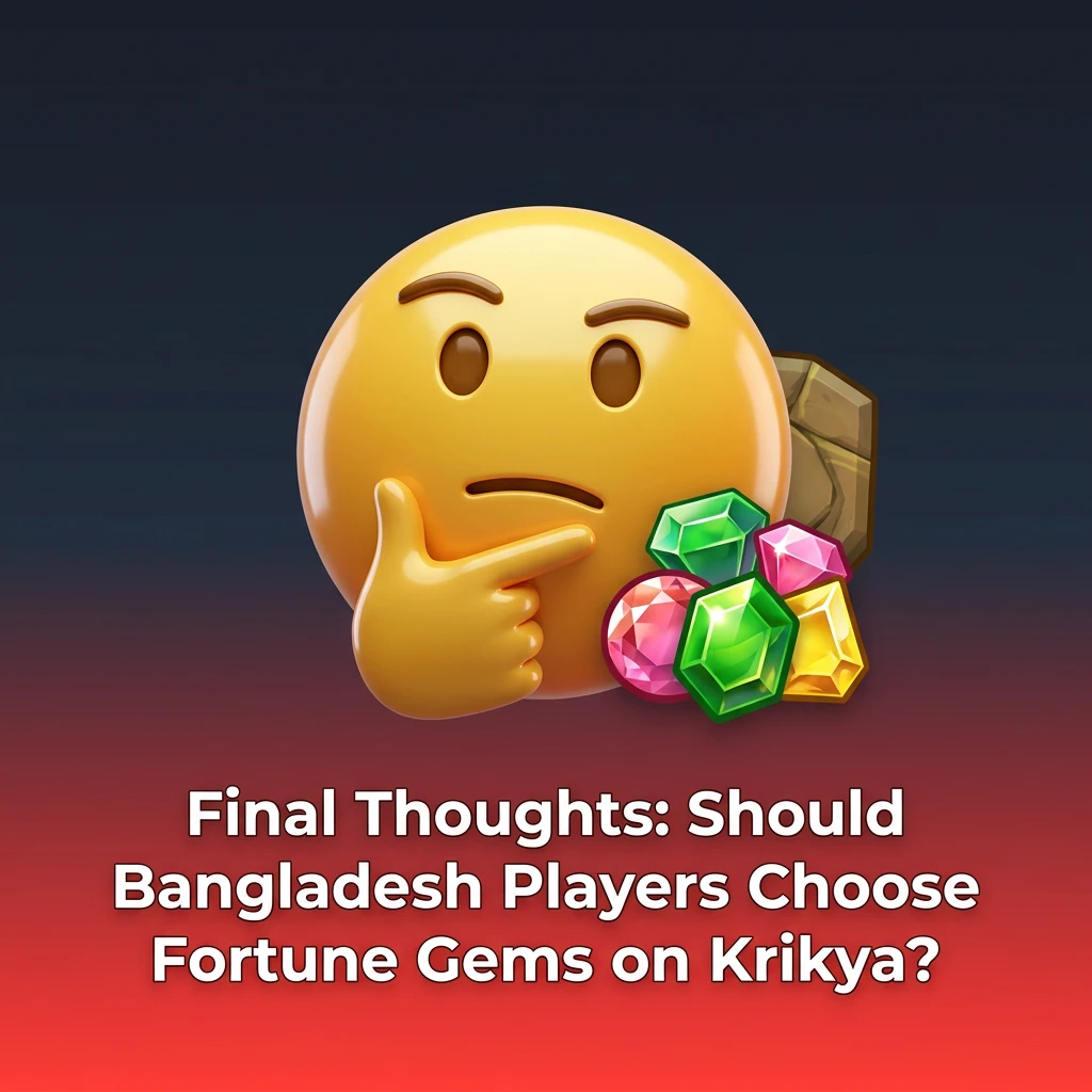 Fortune Gems slot game on Krikya platform, ideal for Bangladesh players with 96.8% RTP and low ৳10 minimum bet.