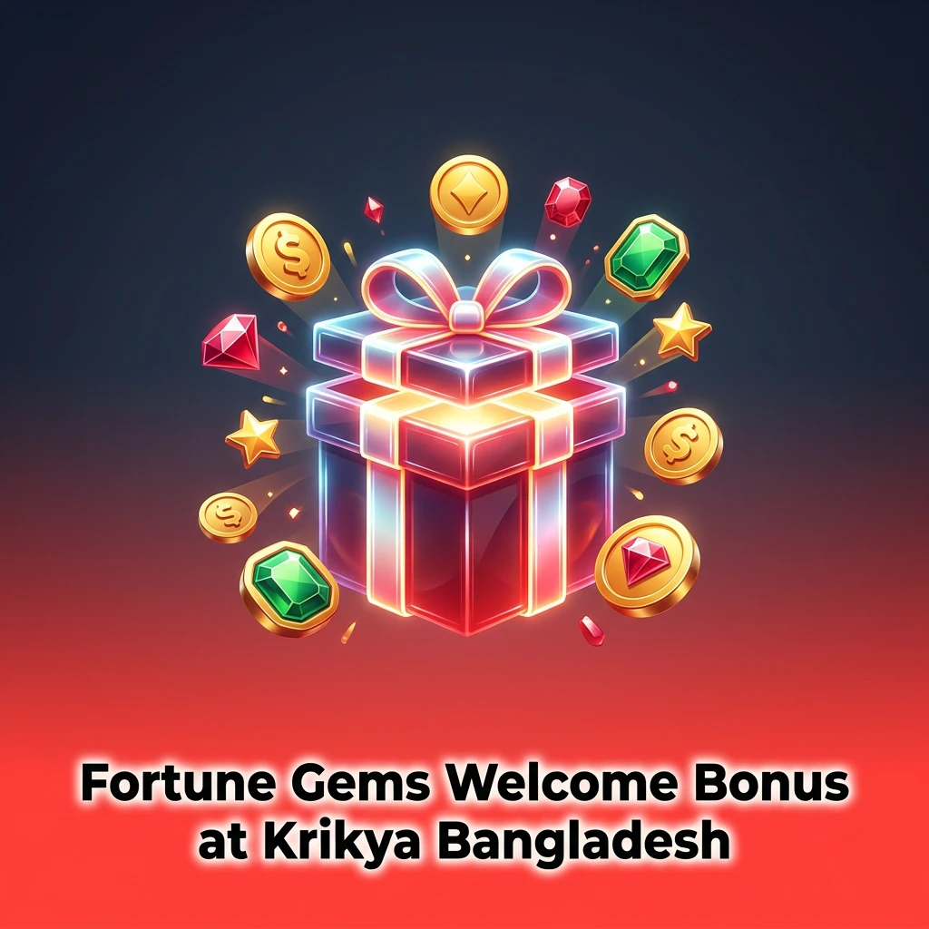 Krikya Bangladesh Fortune Gems welcome bonus up to ৳53,000 with 250% first deposit offer for new players