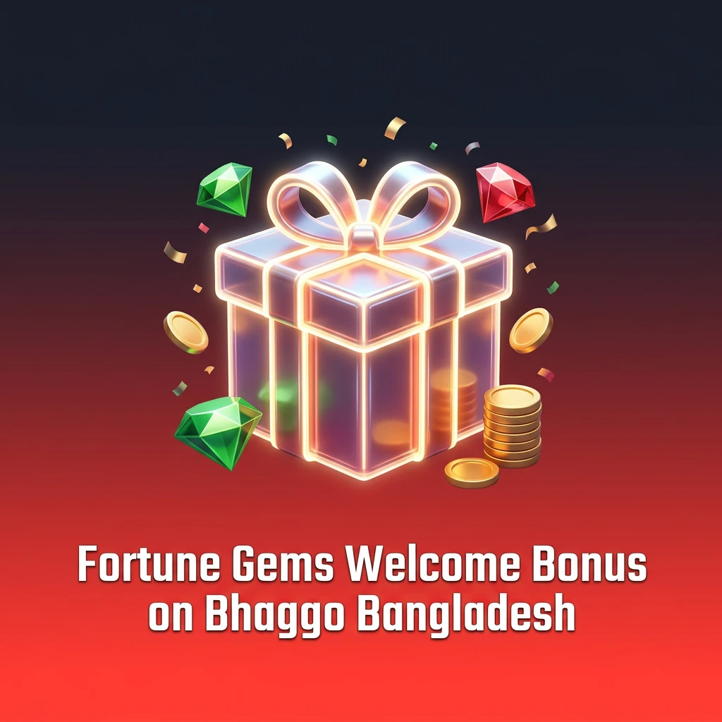 Bhaggo app registration screen showing casino welcome bonus claim steps for Fortune Gems players in Bangladesh