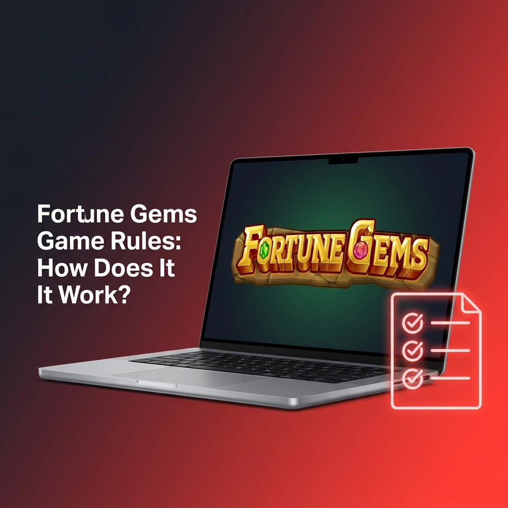 3x3 gem slot machine showing Fortune Gems reels with colorful gem symbols, paylines, and a Multiplier Wild symbol highlighted