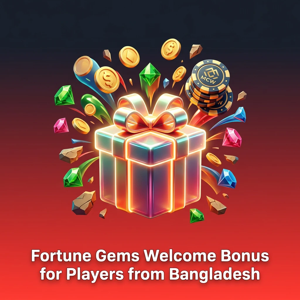 Mega Casino World welcome bonus offer for Bangladesh players, 100% match up to ৳10,000 for Fortune Gems