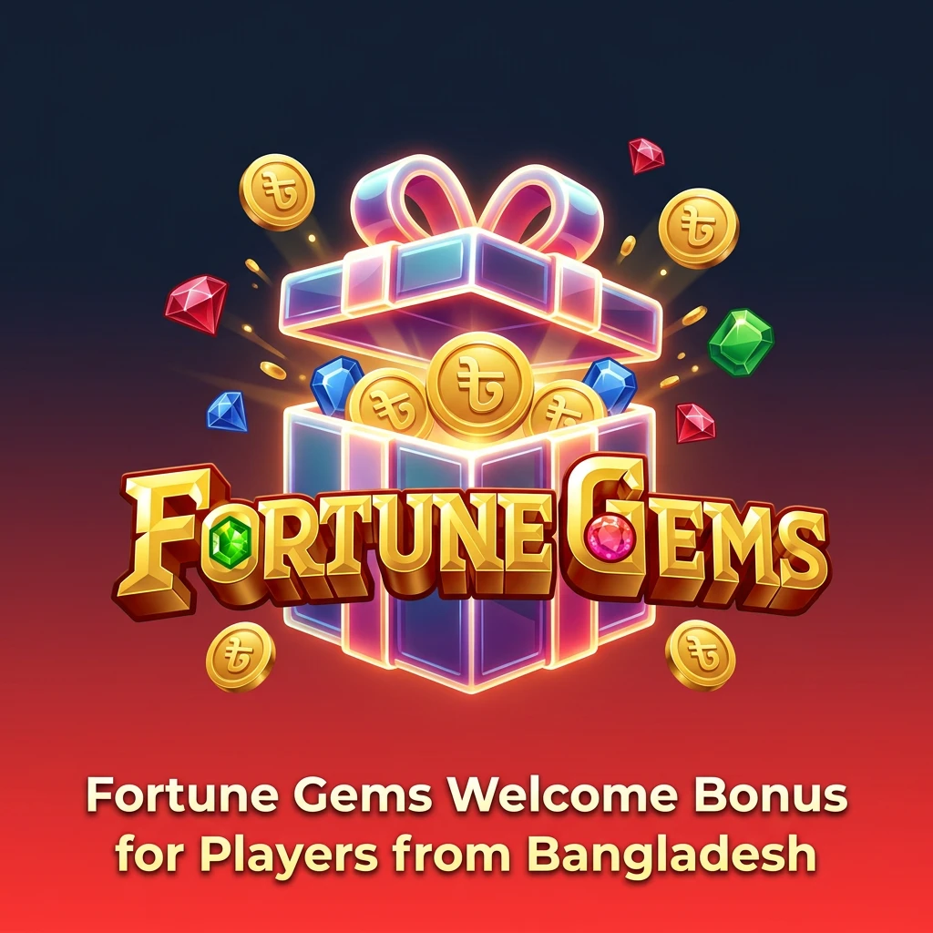 MegaPari 100% welcome bonus up to ৳20,000 for Fortune Gems, available to new players from Bangladesh
