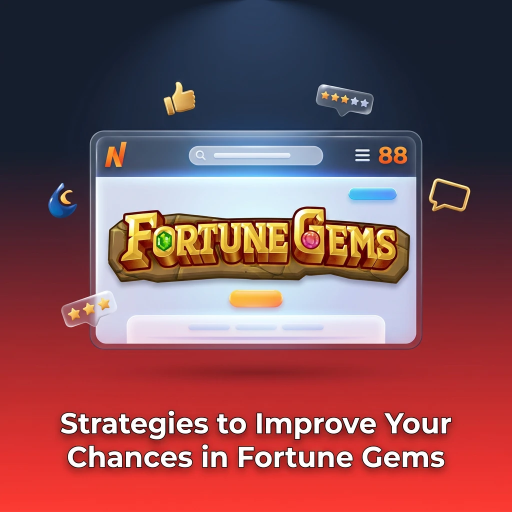 Slot machine strategy tips showing budget management, demo mode, and bonus usage for Fortune Gems gameplay