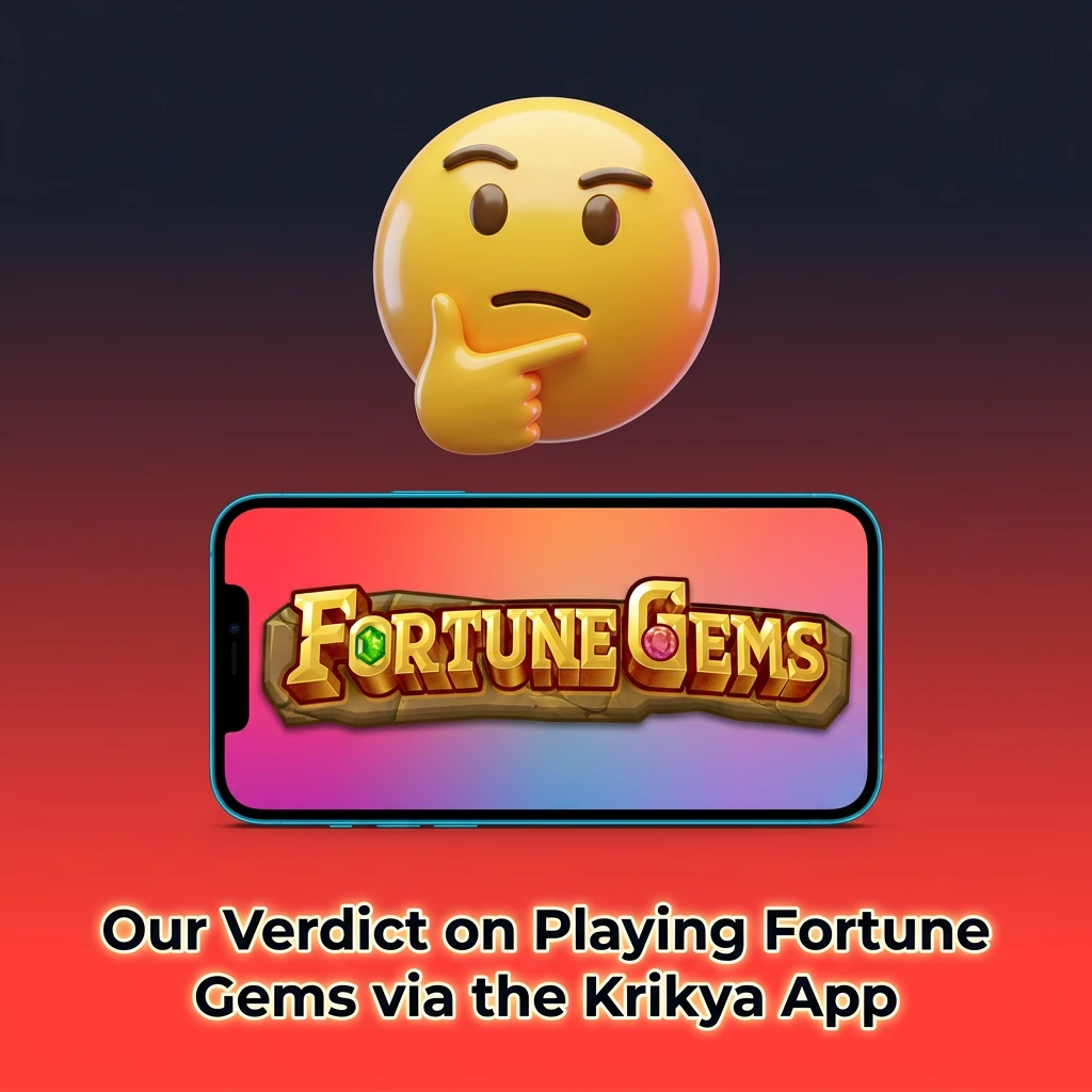 Fortune Gems slot game displayed on the Krikya mobile app interface for Bangladesh players