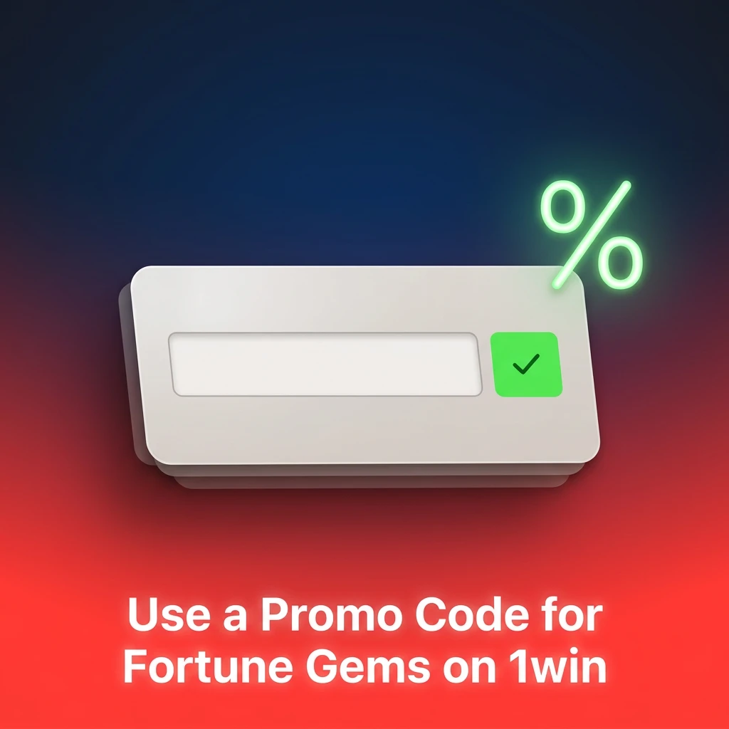 Entering promo code 1WINBD in 1win registration field to unlock Fortune Gems bonus rewards