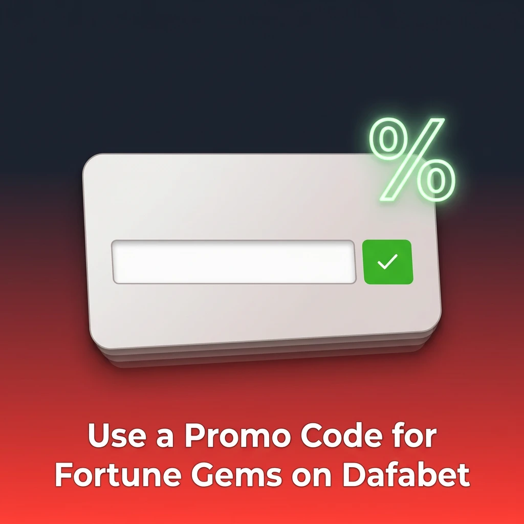 Dafabet registration form with a promo code field highlighted for Fortune Gems bonus activation